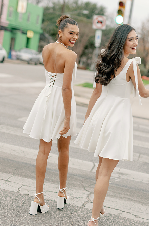 Revelry Monroe Crepe Mini Dress