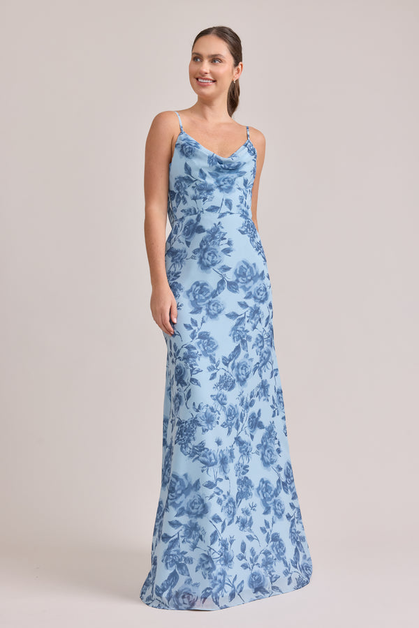 Revelry Nadia Chiffon Floral Print Dress
