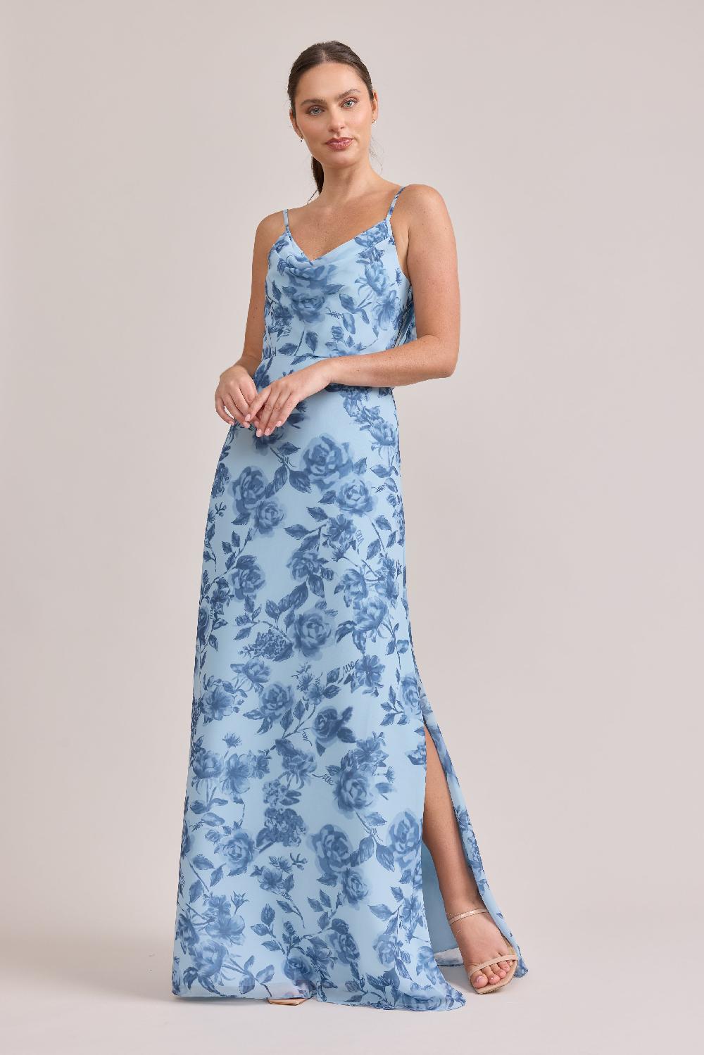 revelry Nadia Chiffon Floral Print Dress