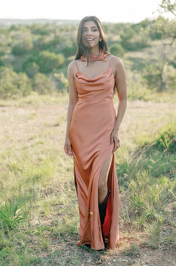 revelry Nadia Satin Dress