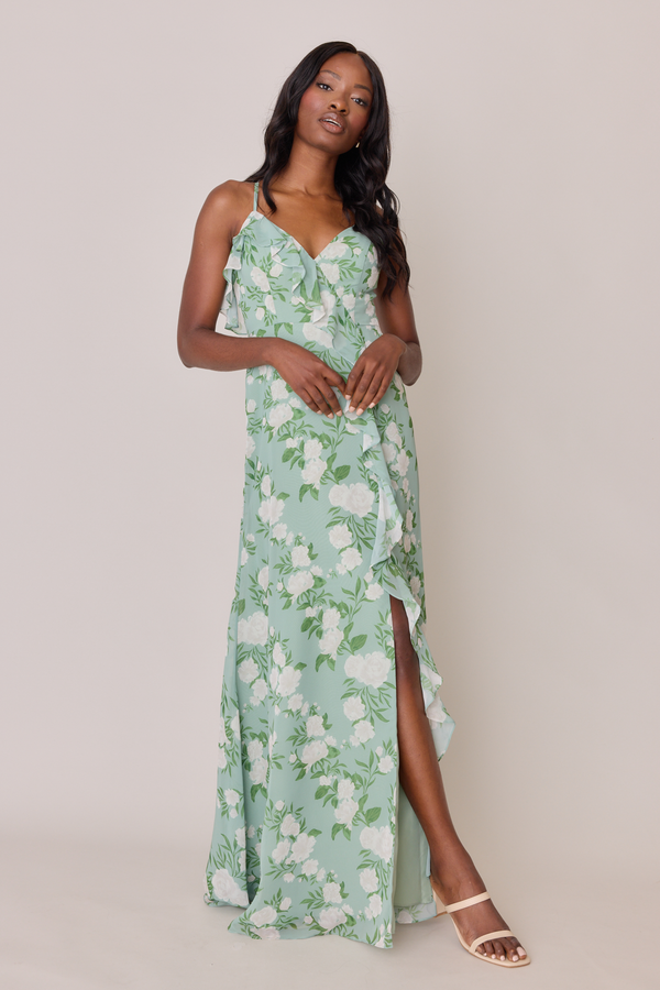 Revelry Paloma Chiffon Floral Print Dress