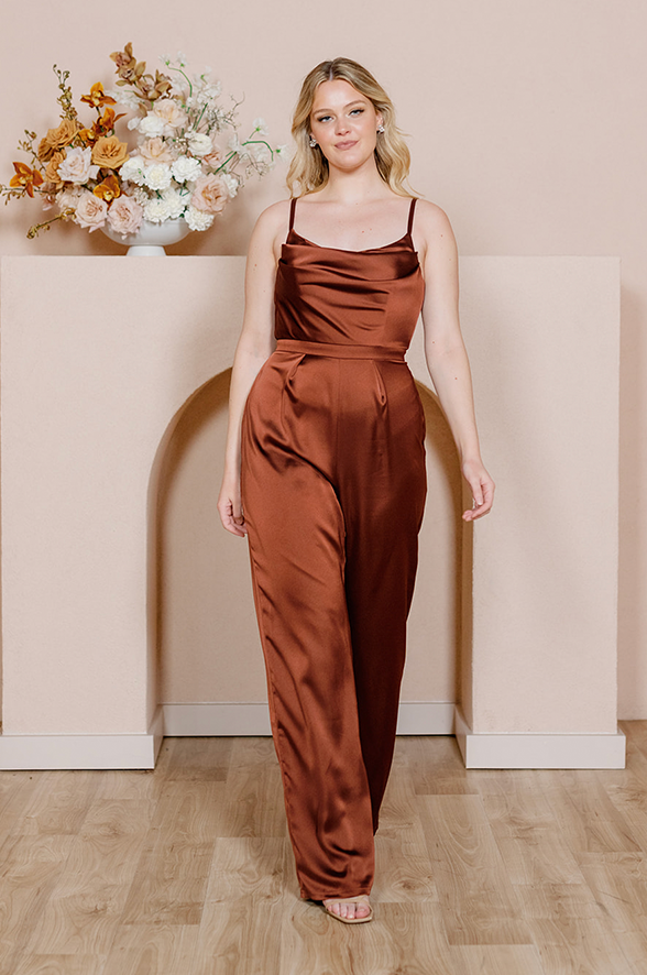 Revelry Parker Satin Jumpsuit