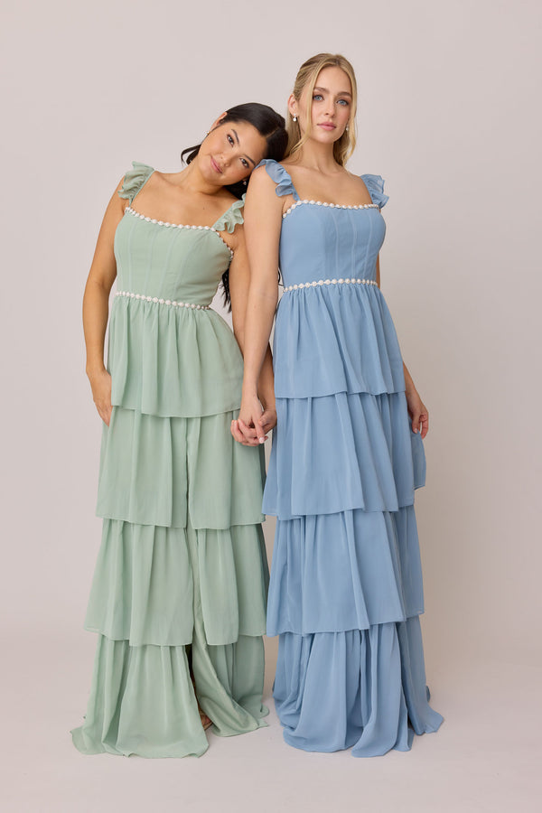 Revelry Poppy Luxe Chiffon Dress