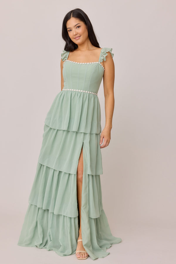 Revelry Poppy Luxe Chiffon Dress