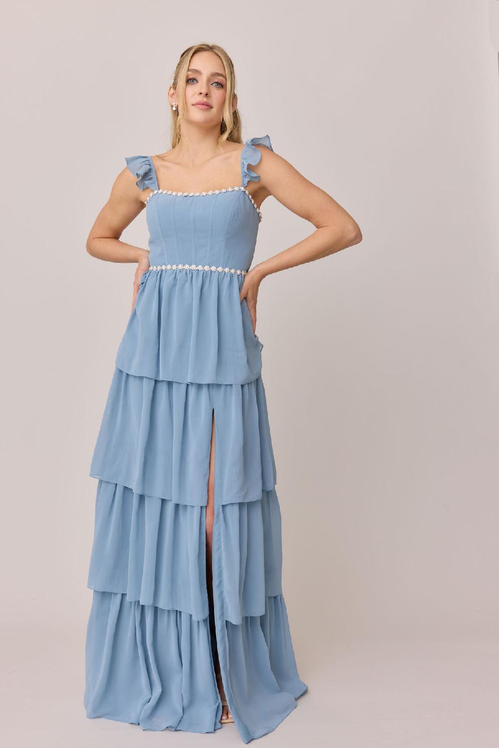 revelry Poppy Luxe Chiffon Dress