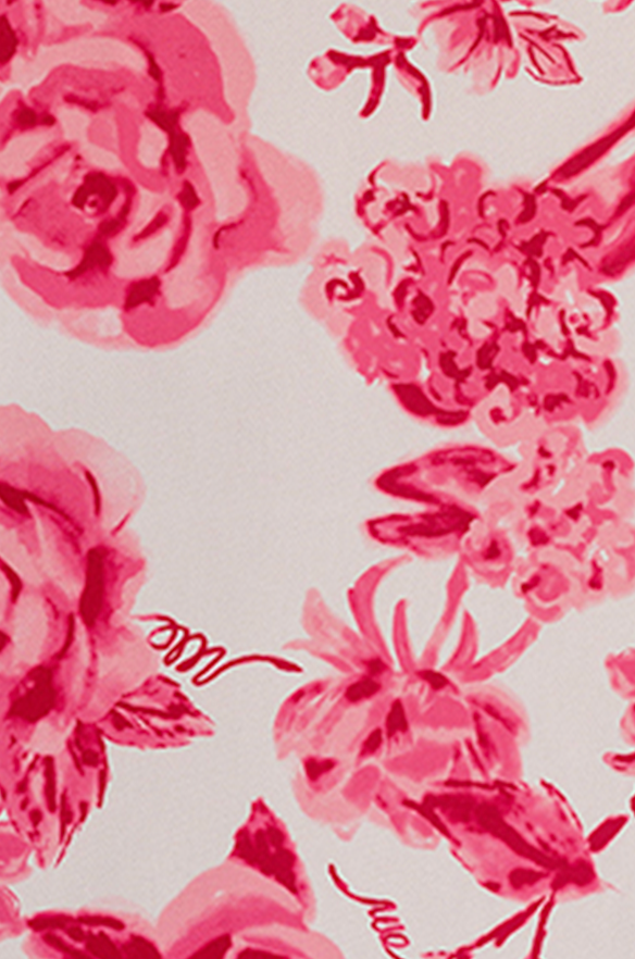 revelry Pre-Cut Satin Floral Print Fabric By Yard