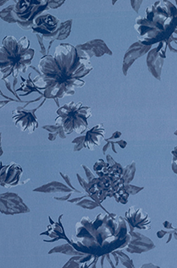 revelry Pre-Cut Satin Floral Print Fabric By Yard