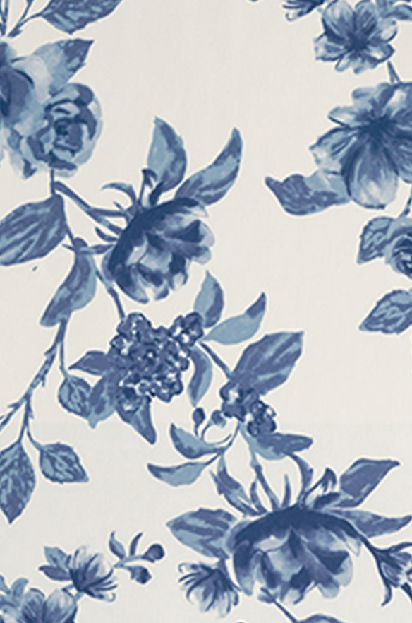 revelry Pre-Cut Satin Floral Print Fabric By Yard