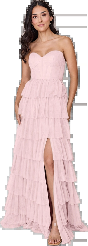 Revelry Sample Baby Pink Lucia Tulle Dress