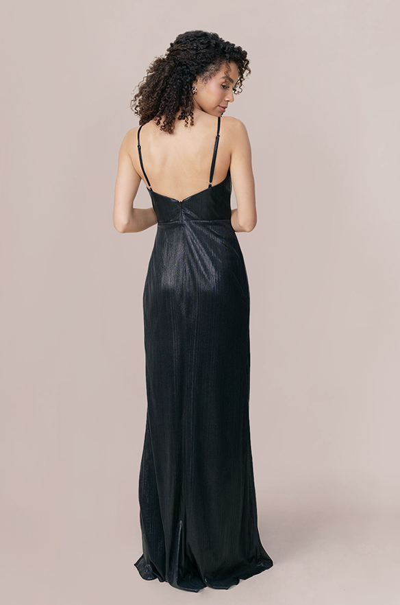 Revelry Sample Black Mikenna Metallic Dress