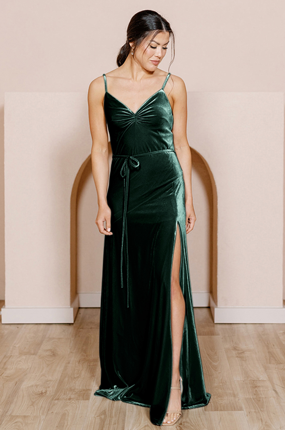 revelry Sample Emerald Tilley Velvet Dress