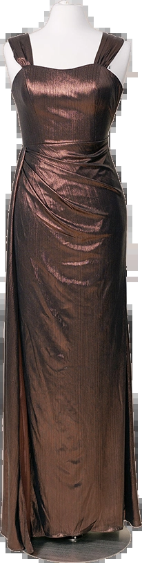 Revelry Sample Mocha Kory Metallic Dress