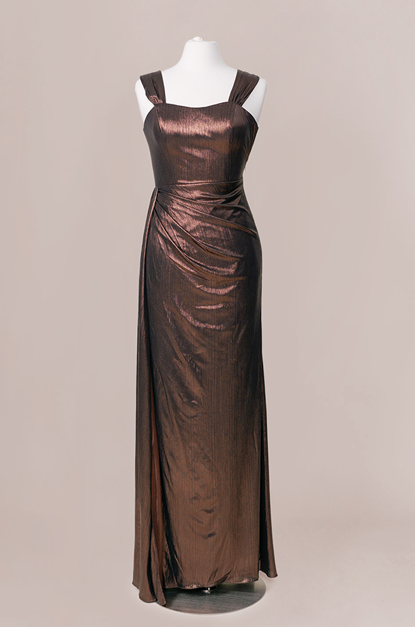 revelry Sample Mocha Kory Metallic Dress