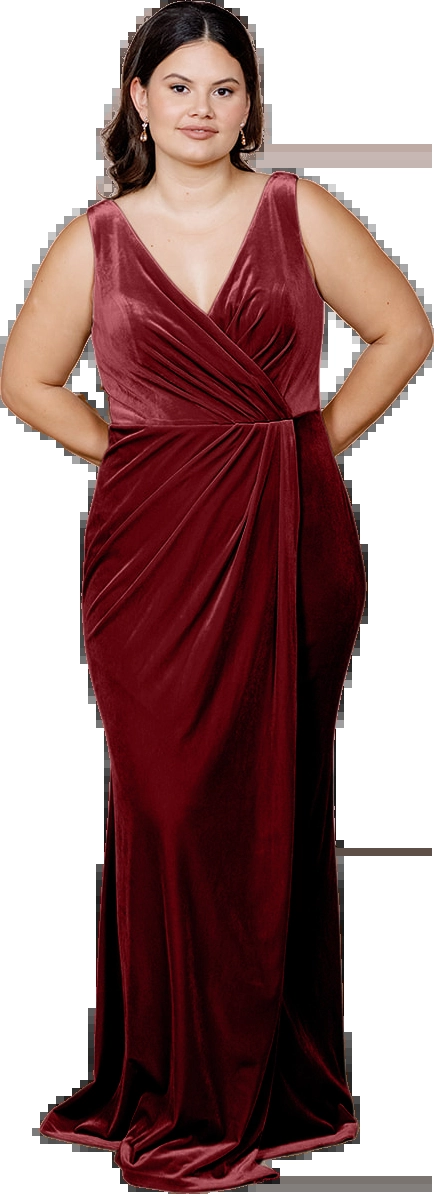 Revelry Sample Romantic Rose Blair Velvet Dress