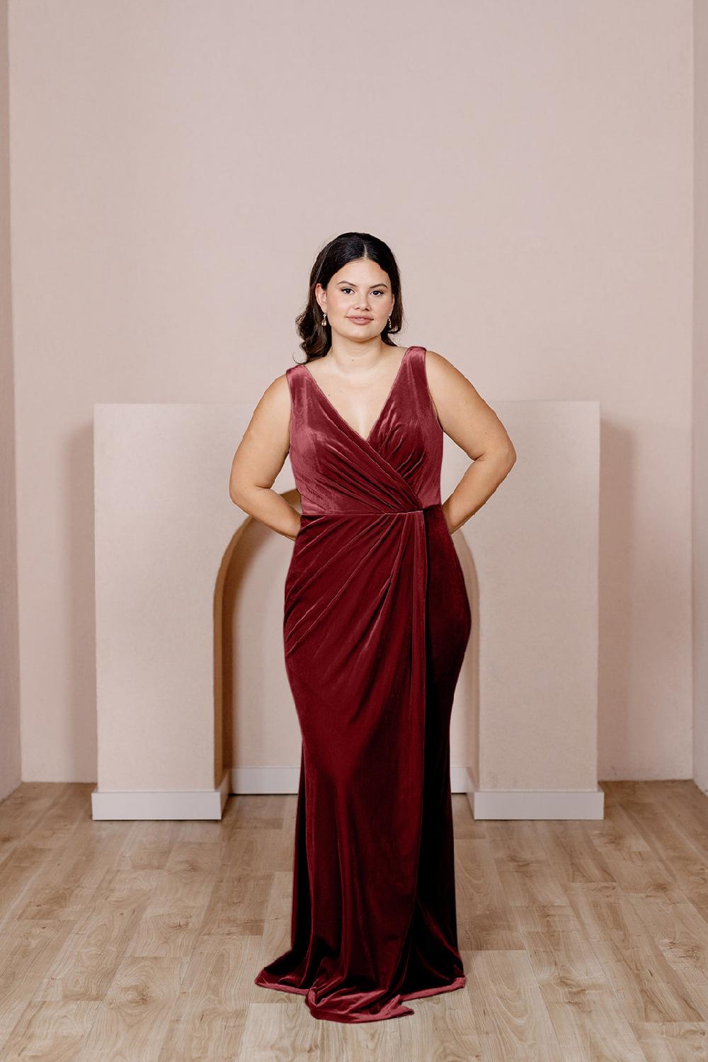 revelry Sample Romantic Rose Blair Velvet Dress