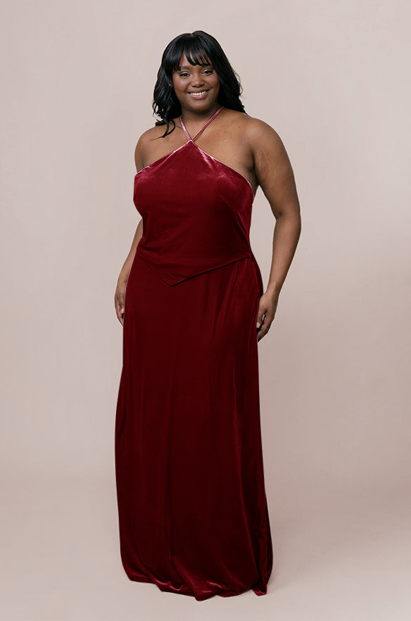 revelry Sample Romantic Rose Everly Velvet Dress