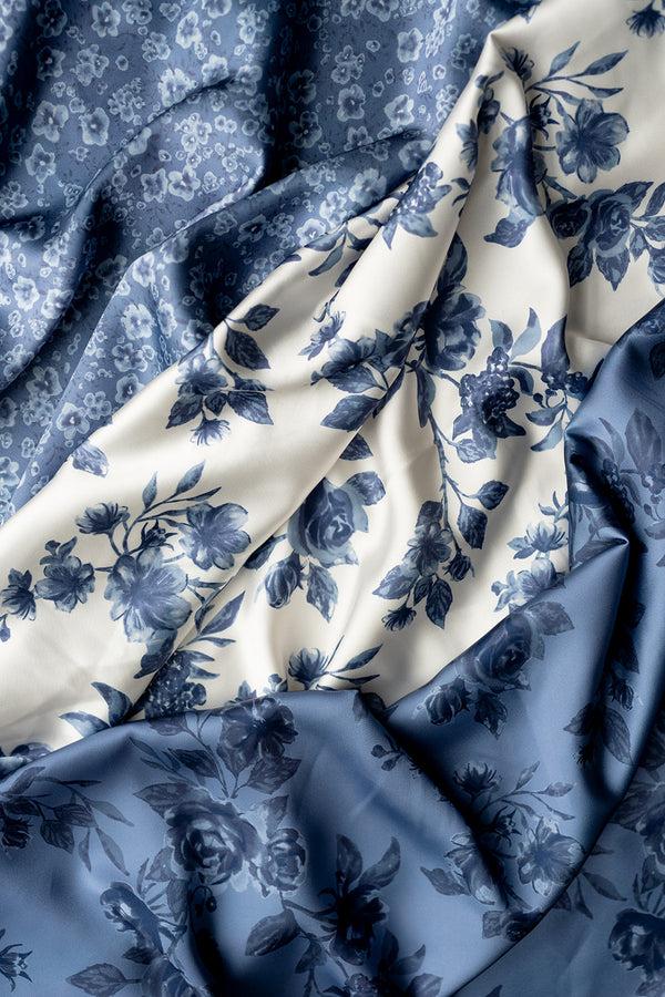 Revelry Satin Floral Print Fabric By Yard