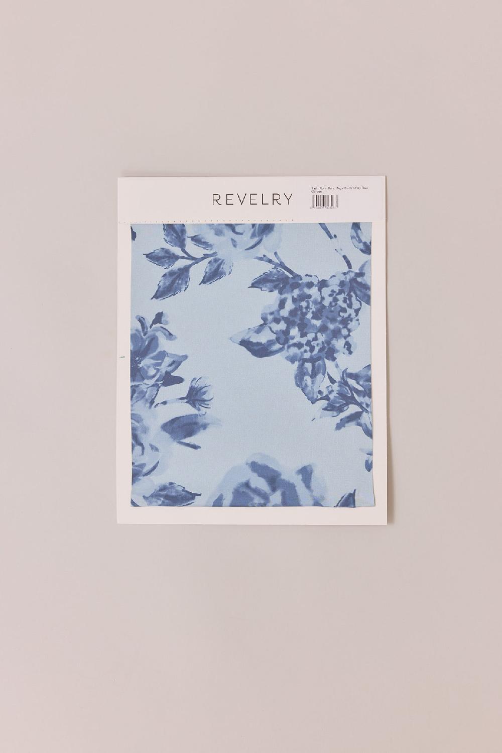 revelry Satin Floral Print Mega Swatch