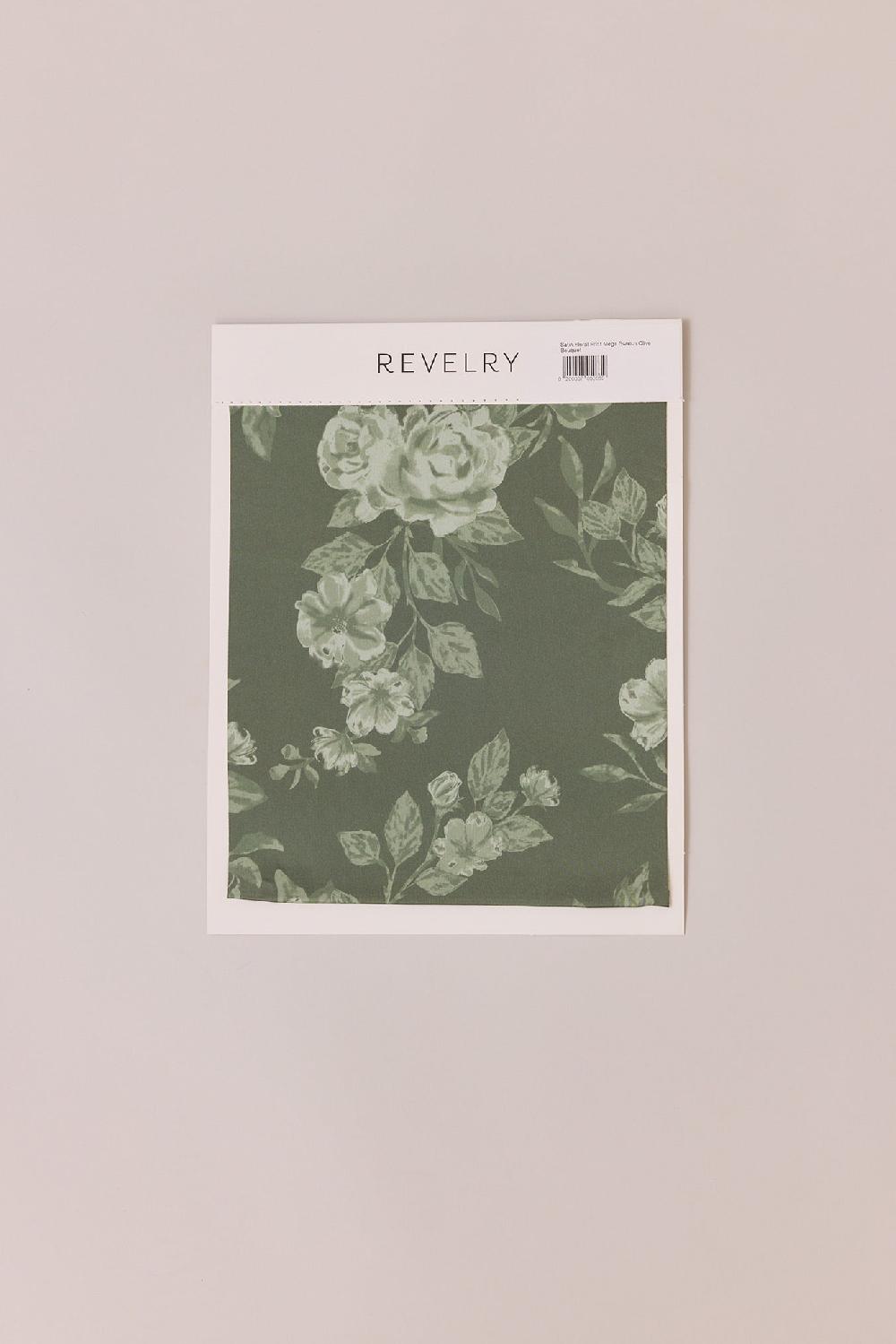 revelry Satin Floral Print Mega Swatch