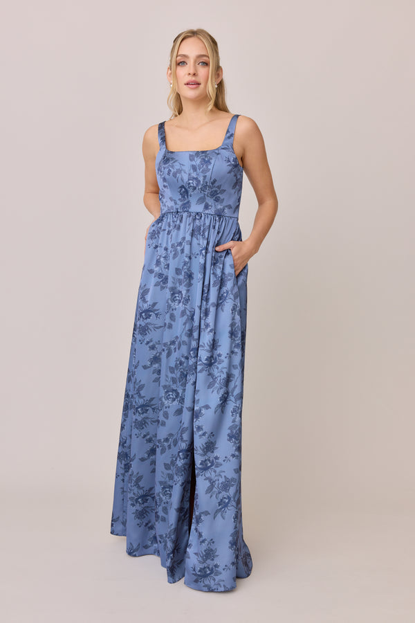 Revelry Satin Floral Print Mega Swatch