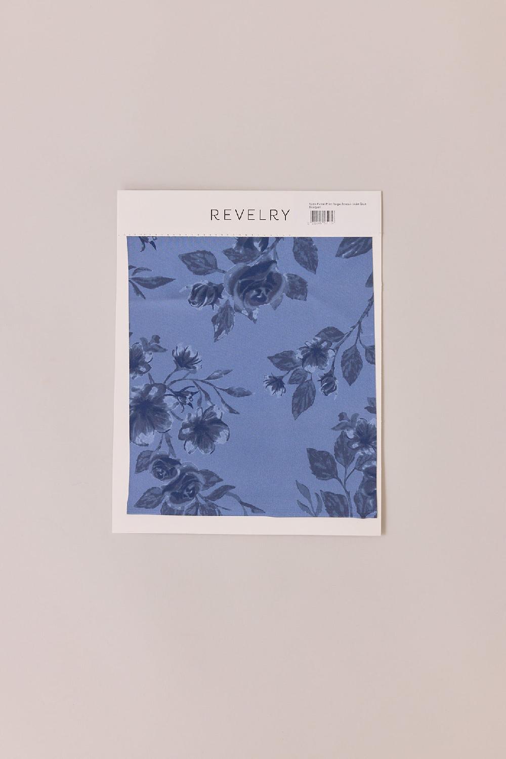revelry Satin Floral Print Mega Swatch