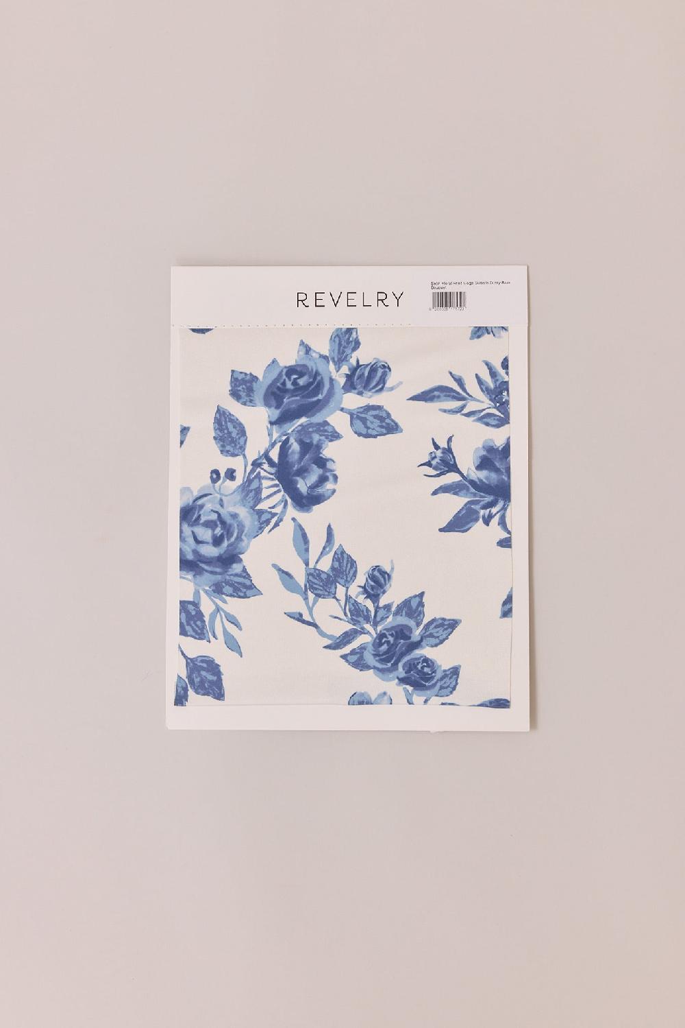 revelry Satin Floral Print Mega Swatch