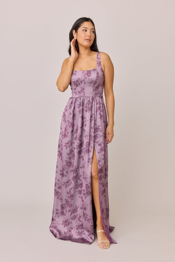 Revelry Satin Floral Print Mega Swatch