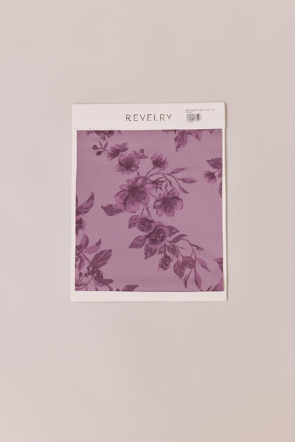 revelry Satin Floral Print Mega Swatch