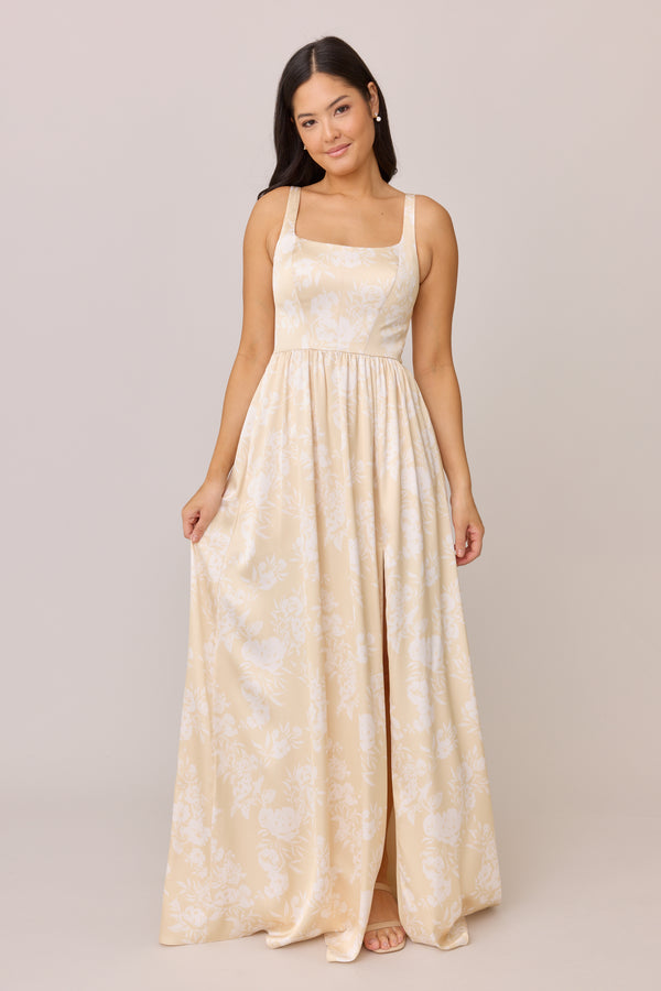 Revelry Satin Floral Print Mega Swatch