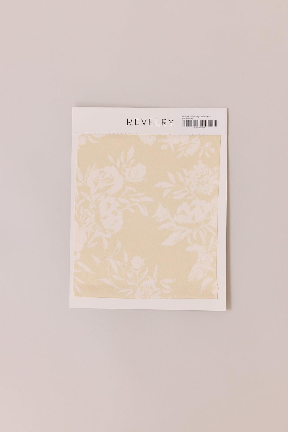 revelry Satin Floral Print Mega Swatch