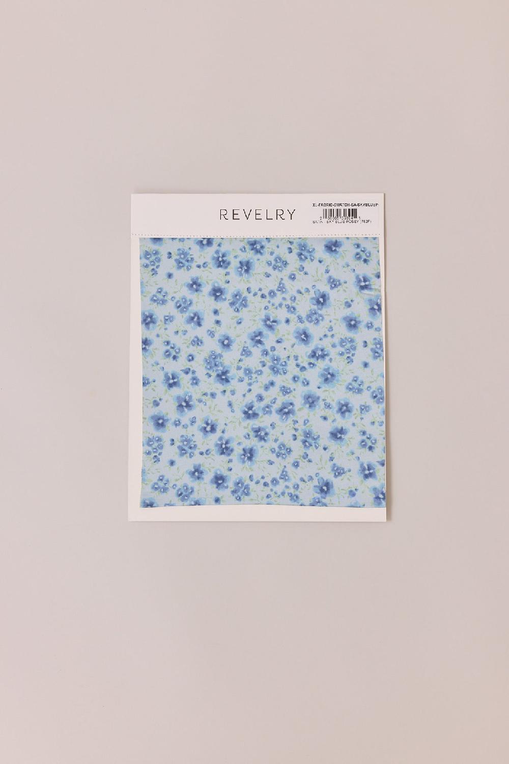revelry Satin Floral Print Mega Swatch