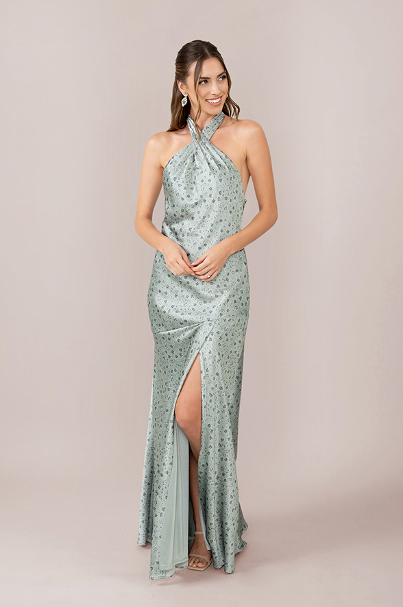 Revelry Satin Floral Print Mega Swatch