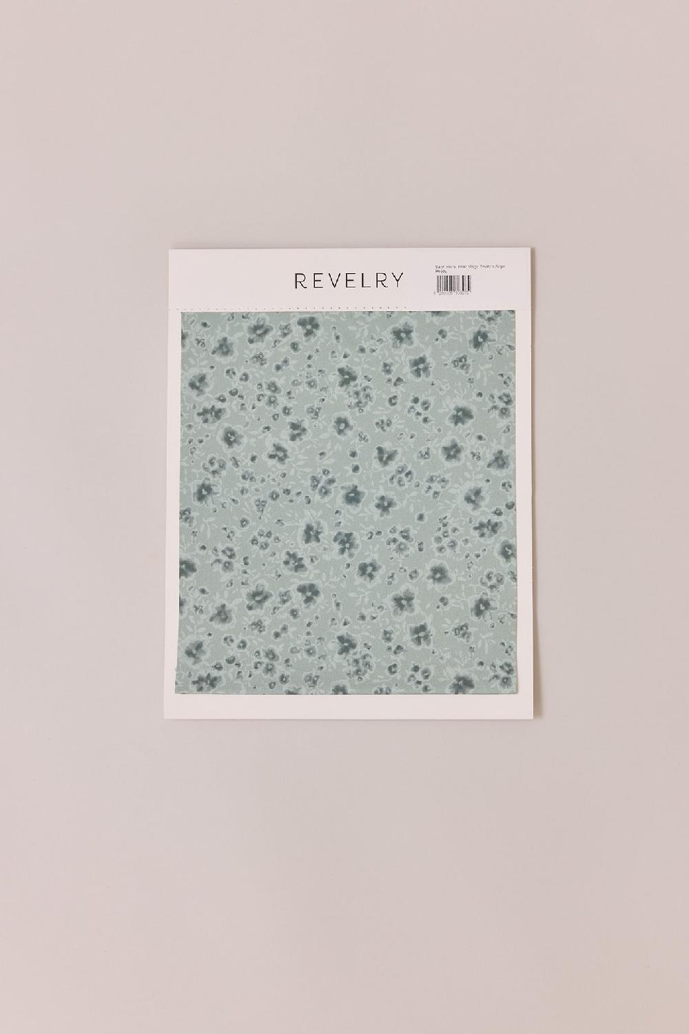 revelry Satin Floral Print Mega Swatch