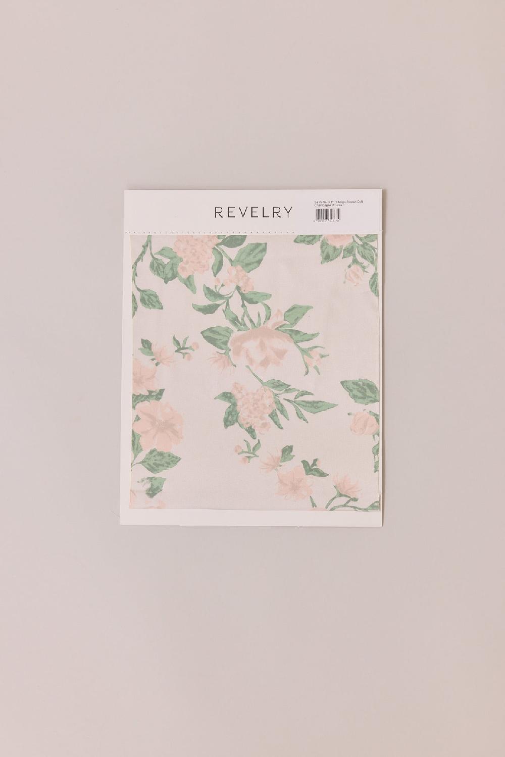 revelry Satin Floral Print Mega Swatch