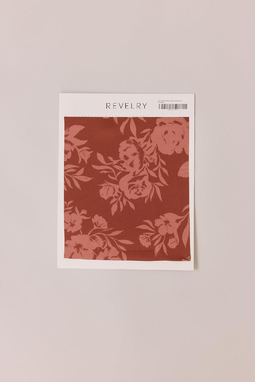 revelry Satin Floral Print Mega Swatch