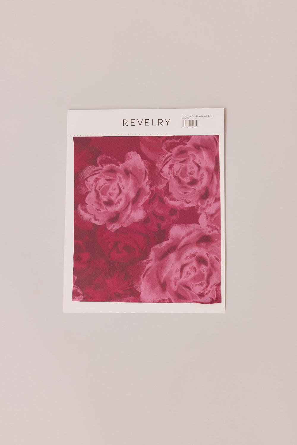 revelry Satin Floral Print Mega Swatch