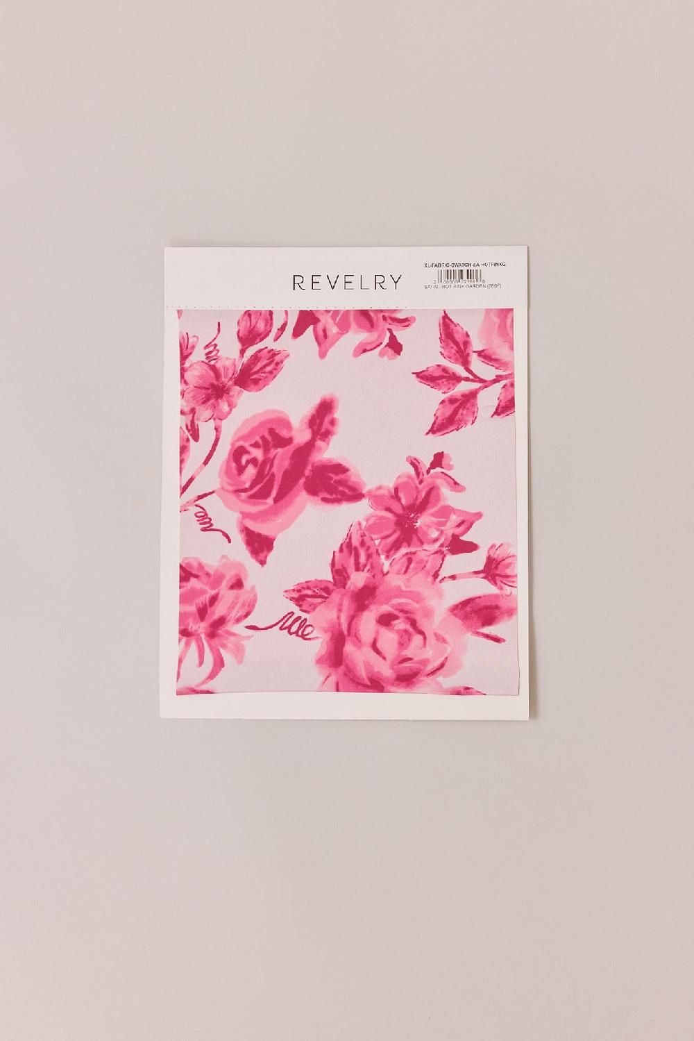 revelry Satin Floral Print Mega Swatch