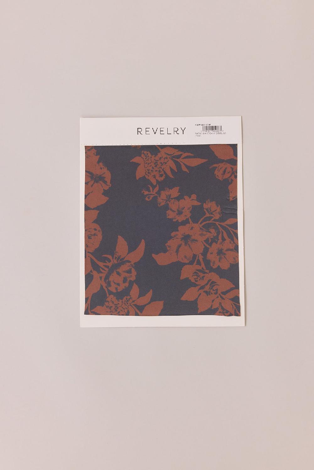 revelry Satin Floral Print Mega Swatch