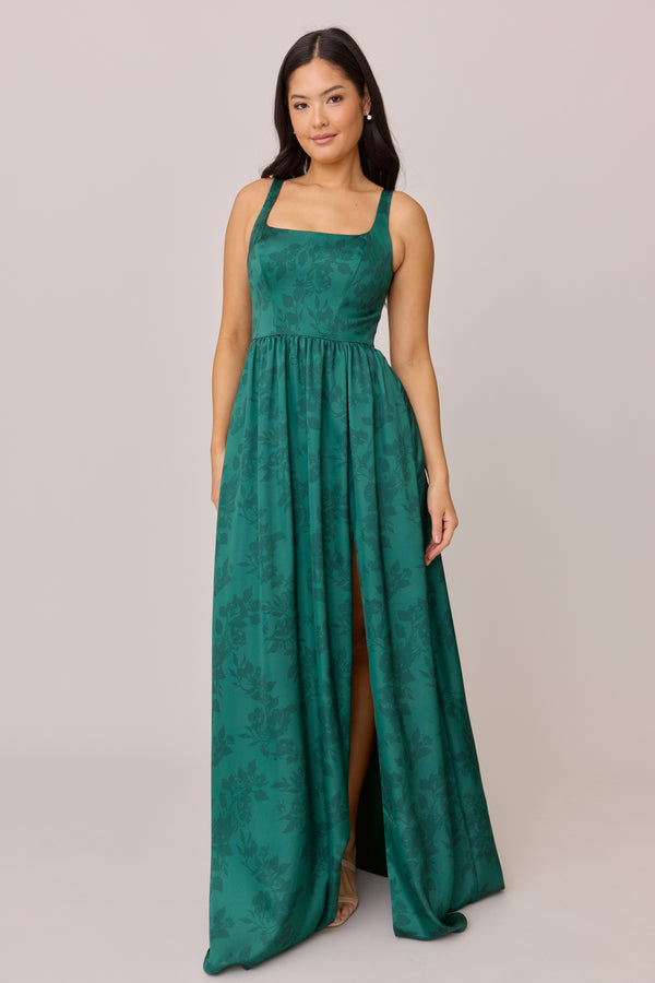 Revelry Satin Floral Print Mega Swatch