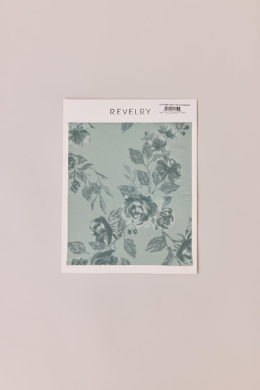 revelry Satin Floral Print Mega Swatch