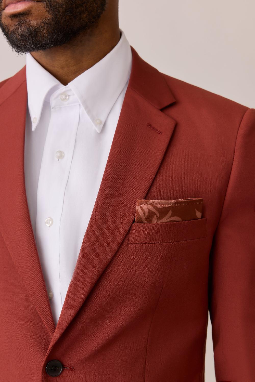 revelry Satin Floral Print Pocket Square