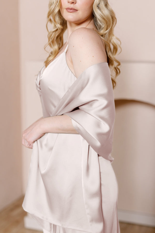 Revelry Satin Shawl Wrap