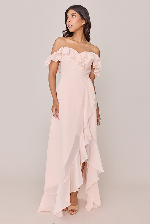Revelry Scarlet Chiffon Dress