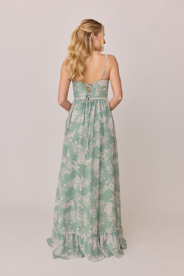 Revelry Shylah Luxe Chiffon Floral Print Dress