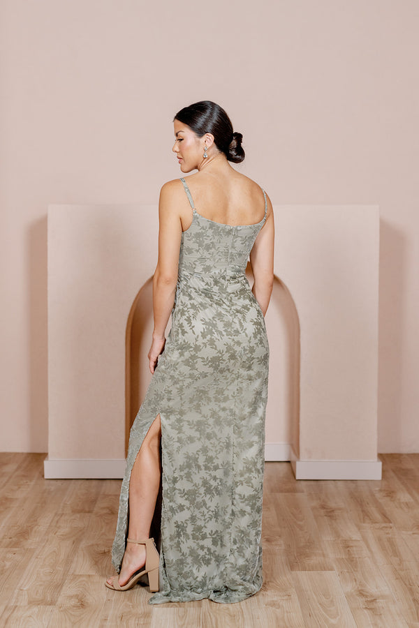 Revelry Skye Floral Burnout Velvet Dress