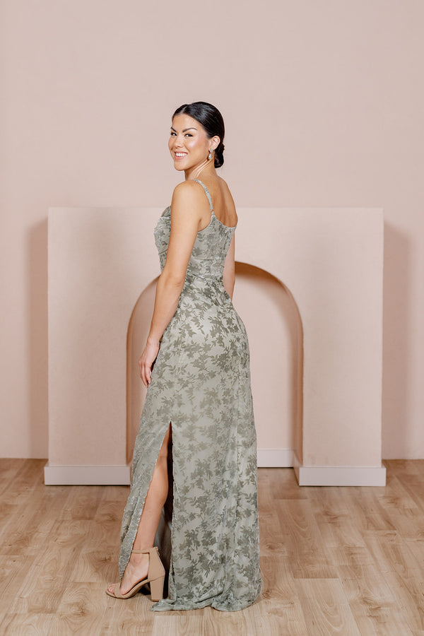 Revelry Skye Floral Burnout Velvet Dress