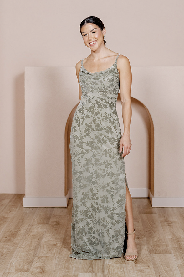 revelry Skye Floral Burnout Velvet Dress