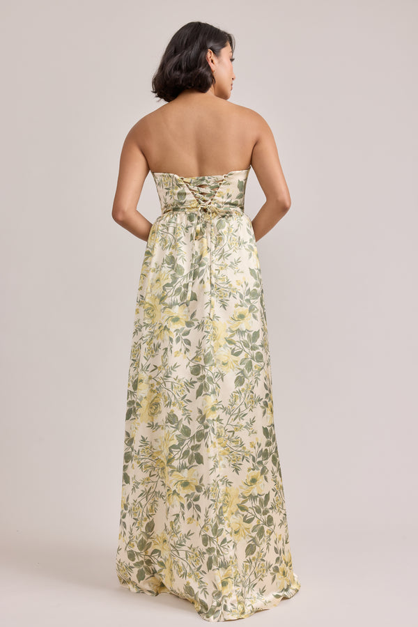 Revelry Sydney Satin Floral Print Dress