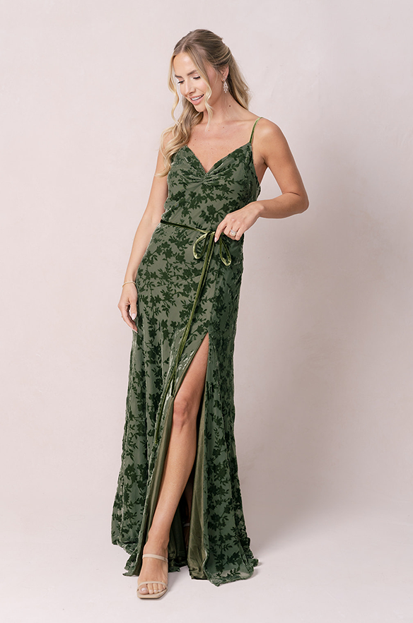 revelry Tilley Floral Burnout Velvet Dress