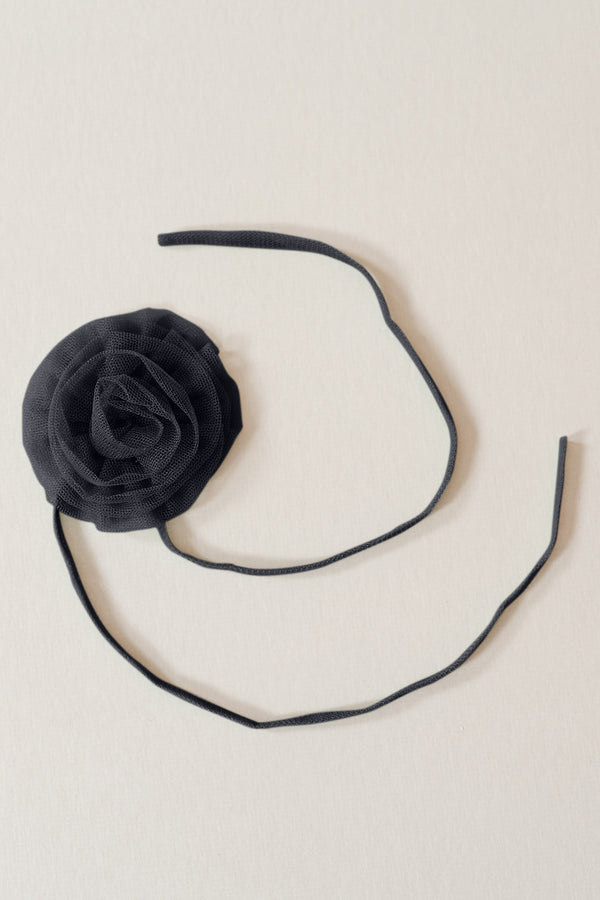 Revelry Tulle Rose Neck Tie